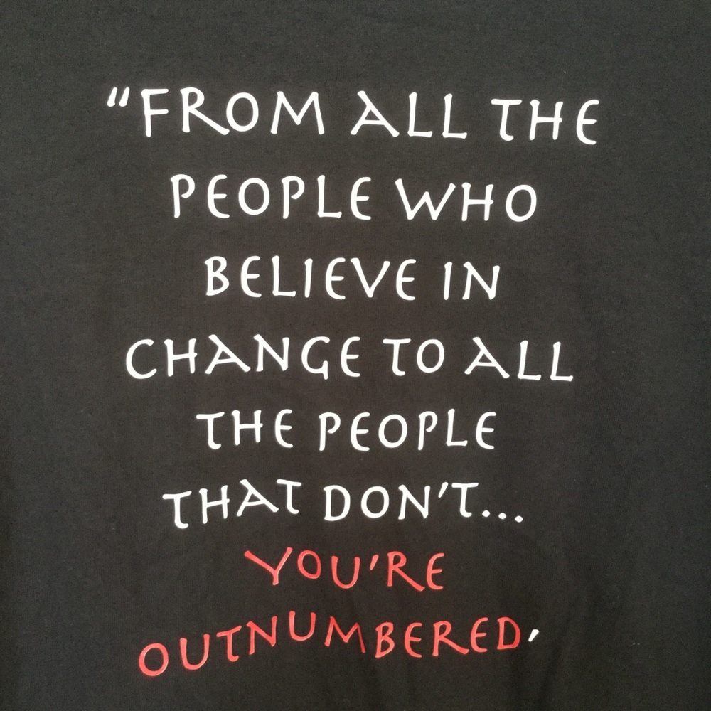 #Outnumbered T-SHIRT black size large. 100% cotton